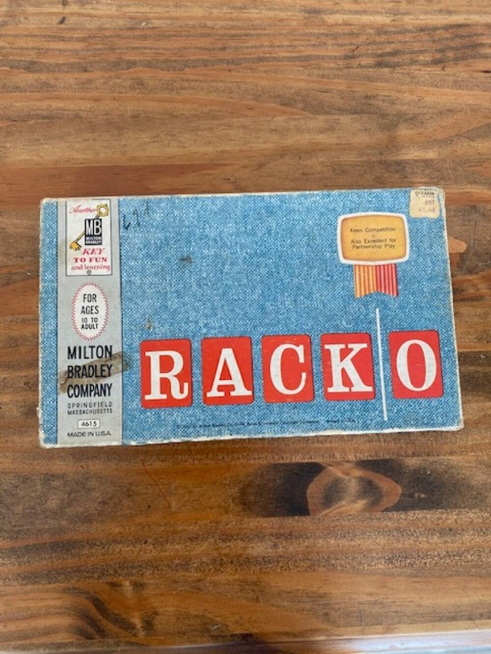 Vintage Milton Bradley Racko Game - Original Box 1961